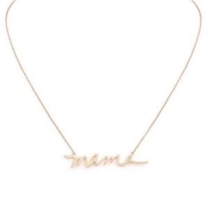 Mama Cursive Necklace in GOLD